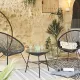 Луксозен Градински Ратанов Комплект Савана 2 стола с маса