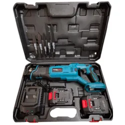 Немски Безчетков Акумулаторен WerkBull 36V Саблен трион + 2бр батерии 8Ah и 5 ножа