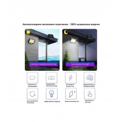 2БР Мощна Соларна Водоустойчива LED лапа със сензор за движение, соларен панел и 5 м. Кабел 2БР Мощна Соларна Водоустойчива LED лапа със сензор за движение, соларен панел и 5 м. Кабел