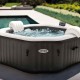 Надуваемo джакузи с водни и въздушни струи Intex 28458 PureSpa Bubble Deluxe, тъмно сиво