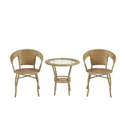 Градински Ратанов Комплект Relax 2 стола с маса + поставка Градински Ратанов Комплект Relax 2 стола с маса + поставка