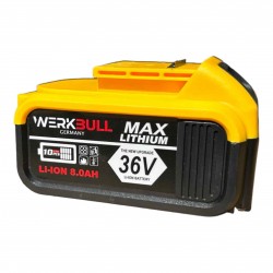 Немски Акумулаторен Безчетков Ъглошлайф WerkBull 36V 2 Батерии 8.0Аh и Куфар Немски Акумулаторен Безчетков Ъглошлайф WerkBull 36V 2 Батерии 8.0Аh и Куфар
