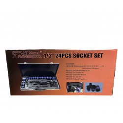 Немско Професионално Гедоре 24 части Stahl Mayer с Ударни Вложки 1/2'' Немско Професионално Гедоре 24 части Stahl Mayer с Ударни Вложки 1/2''