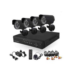 Пълен пакет - Dvr + 4 камери - "KIT" Комплект за видеонаблюдение Пълен пакет - Dvr + 4 камери - "KIT" Комплект за видеонаблюдение