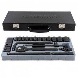 Гедоре с ударни вложки 24 части 1/2 до 32 мм ForceKraft Гедоре с ударни вложки 24 части 1/2 до 32 мм ForceKraft