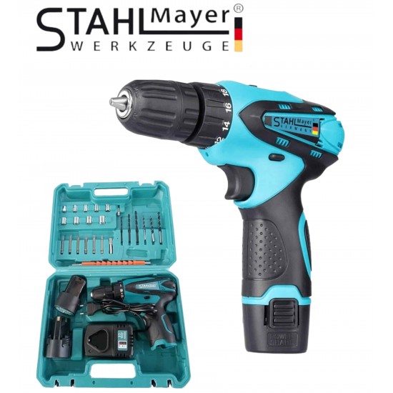 Акумулаторен Двускоростен Винтоверт Stahl Mayer 24V + Накрайници