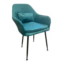 4бр. Стилен Трапезен стол Ивон + подарък възгалвничка – тюркоазеносин