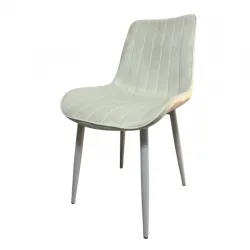 6бр. Трапезен стол Ария – млечнобял