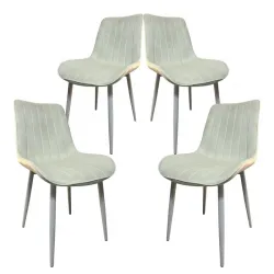 4бр. Трапезен стол Ария – млечнобял