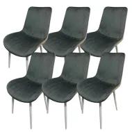 6бр. Трапезен стол Ария – тъмносив