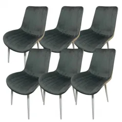 6бр. Трапезен стол Ария – тъмносив