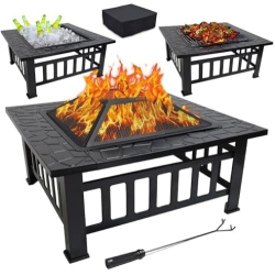 Многофункционална 3в1 маса с вградено барбекю, ледарка - за външна тераса, двор, веранда, градина