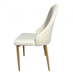 4бр. Елегантен стол Елина – млечнобял – до 150кг.