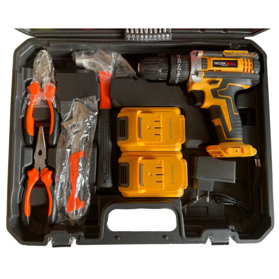 Немски Ударен Винтоверт WerkBull 36V 8Ah две батерии в комплект 111 части