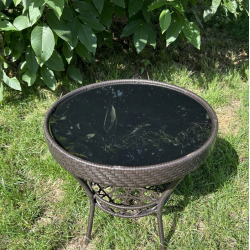 Градиснки комплект - Висящ Ратанов стол до 200кг. + Ратанови маса и 2 стола Oasis